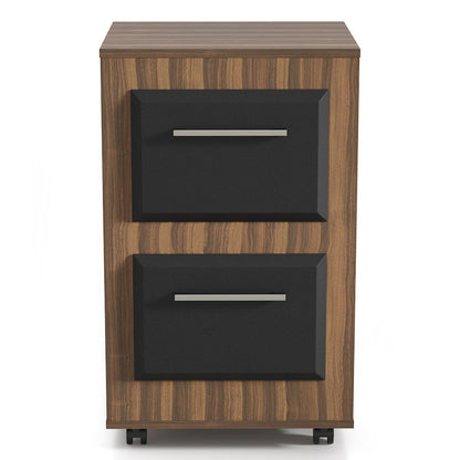 Kettering 2-Drawer Wood File Cabinet with Caster, Light Walnut