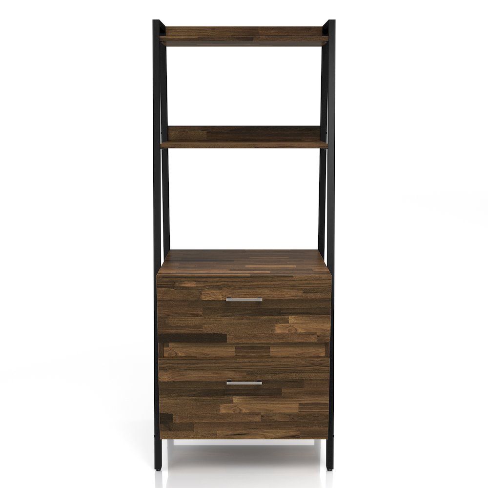 Elm Wood 1-Drawer File Cabinet in Light Brown Hickory