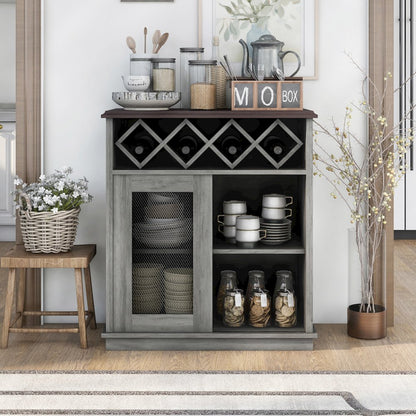 Wynot 4-Shelf Wood Buffet with Sliding Door