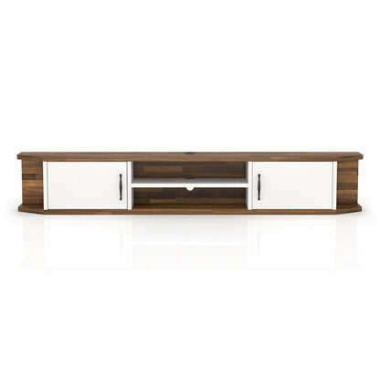 Thurles 2-Door Wood White Floating TV Console