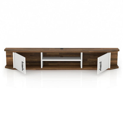 Thurles 2-Door Wood White Floating TV Console