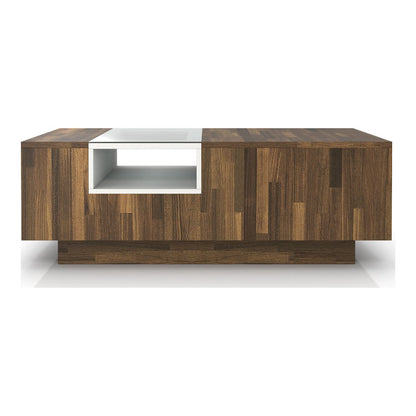 Arcus 3-Shelf Wood Indoor Coffee Table in Light Hickory