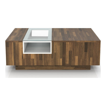 Arcus 3-Shelf Wood Indoor Coffee Table in Light Hickory
