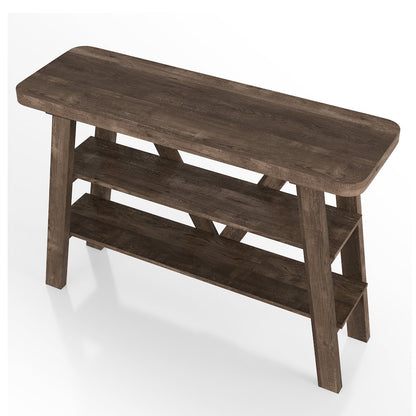 Olivia Wood 2-Shelf Console Table