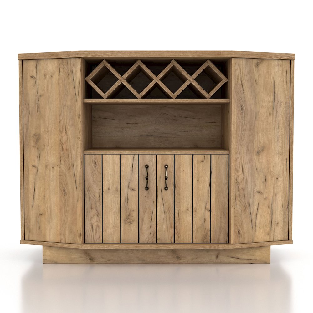 Glanz 47"W Wood Multi-Storage Buffet in Light Oak