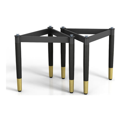 Ponte Solid Wood Coffee Table Base Legs in Black (Set of 2)