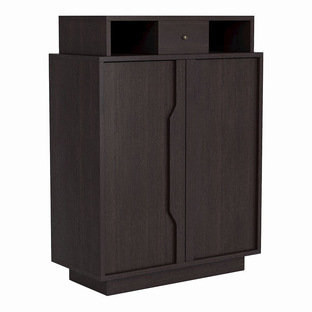 Stassie Storage Shoe Cabinet in Espresso