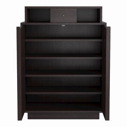 Stassie Storage Shoe Cabinet in Espresso