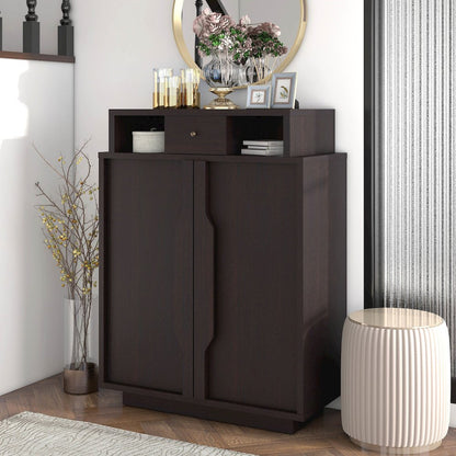 Stassie Storage Shoe Cabinet in Espresso