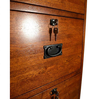 Solid Oak Filing Cabinet with Drawers for Home Office, Michael's Cherry