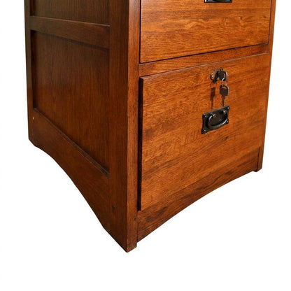 Solid Oak Filing Cabinet with Drawers for Home Office, Michael's Cherry