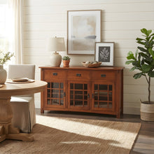 Solid Oak Craftsman Mission Buffet Sideboard Credenza, Michael's Cherry