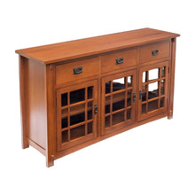 Solid Oak Craftsman Mission Buffet Sideboard Credenza, Michael's Cherry