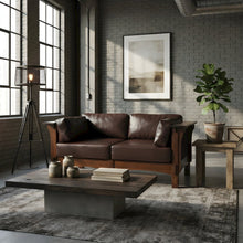 Solid Wood Craftsman Loveseat Sofa for Small Spaces, Michael's Cherry