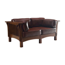 Solid Wood Craftsman Loveseat Sofa for Small Spaces, Michael's Cherry