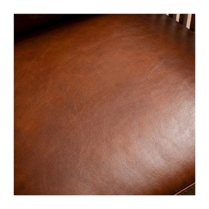 Solid Wood Mission Accent Armchair with Leather, Michael's Cherry