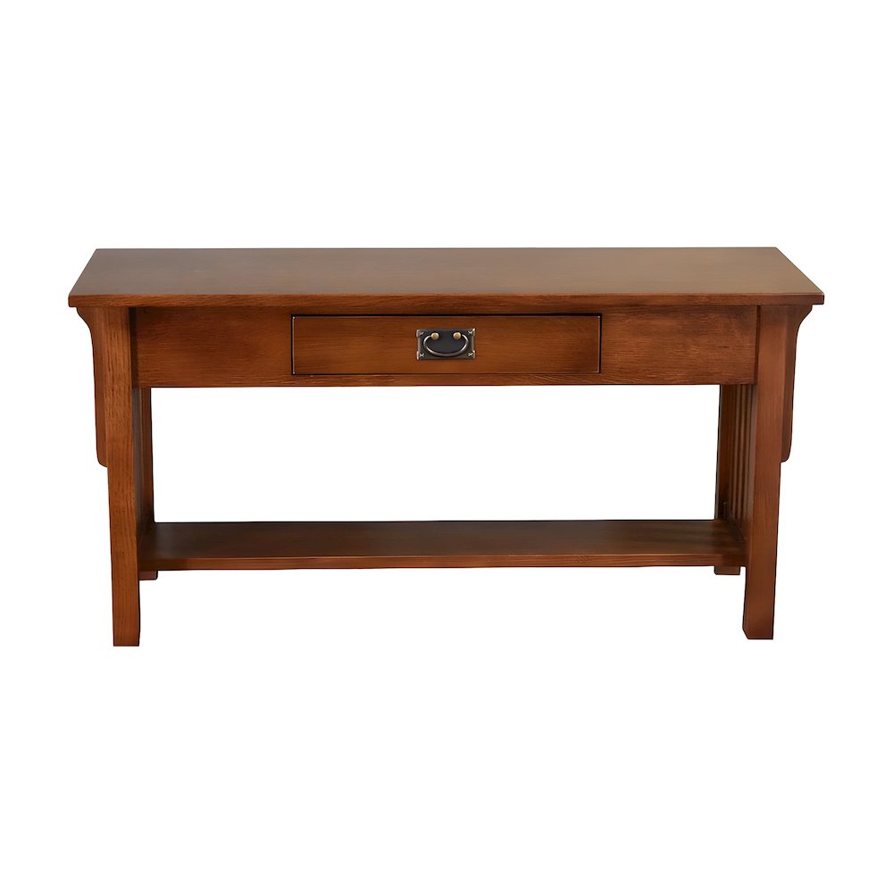 Solid Wood Mission Console Table with Drawer, Michael's Cherry
