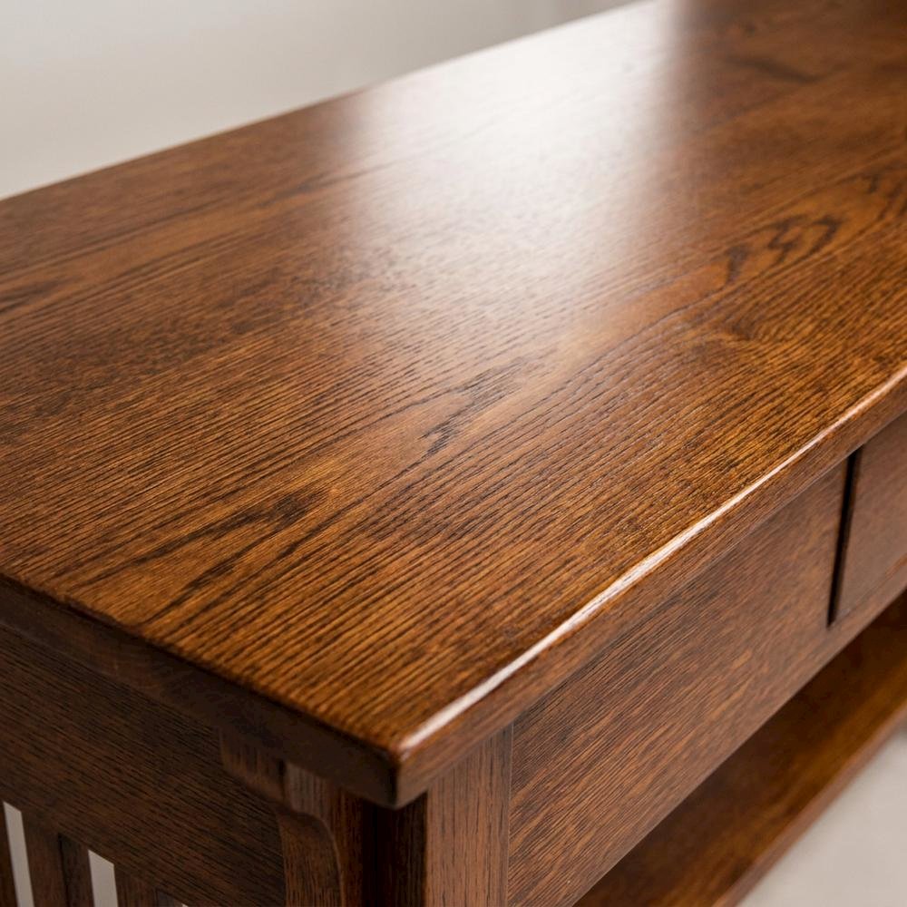 Solid Wood Mission Console Table with Drawer, Michael's Cherry