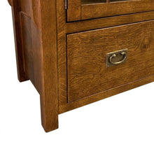 Solid Wood Mission Style TV Stand with Quarter Sawn Oak Console Cabinet, Walnut