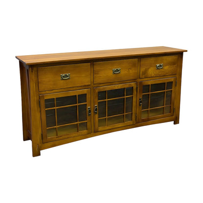 Solid Wood Craftsman Sideboard Buffet Cabinet, Michael's Cherry