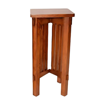 Solid Wood Mission Spindle Side Table and Plant Stand, Michael's Cherry