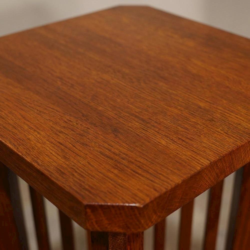 Solid Wood Mission Spindle Side Table and Plant Stand, Michael's Cherry