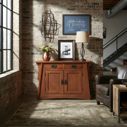 Solid Wood Mission Shoe Storage Cabinet with Doors, Michael's Cherry