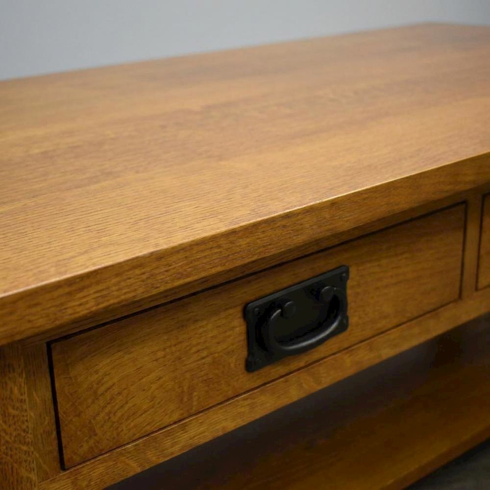 Solid Wood Mission Coffee Table with Drawers, Michael's Cherry