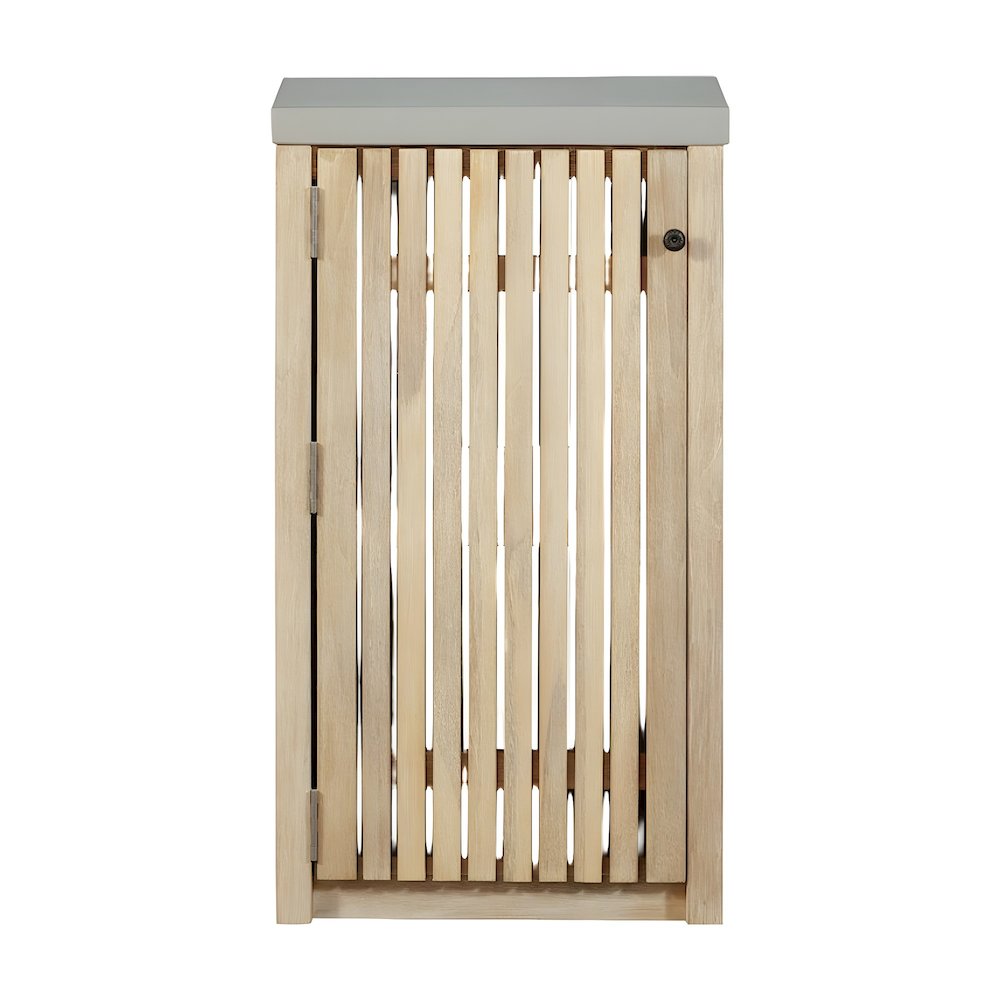 Solid Teak Wood Outdoor Storage Cabinet with Shelves for Patio Deck, Natural