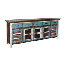 Solid Wood Sideboard Buffet Cabinet with Shutter Doors, multi-color
