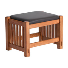 Solid Wood Small Ottoman Foot Stool with Spindles, Michael's Cherry