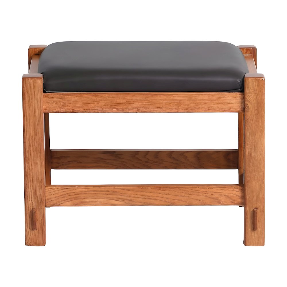 Solid Wood Small Ottoman Foot Stool with Spindles, Michael's Cherry