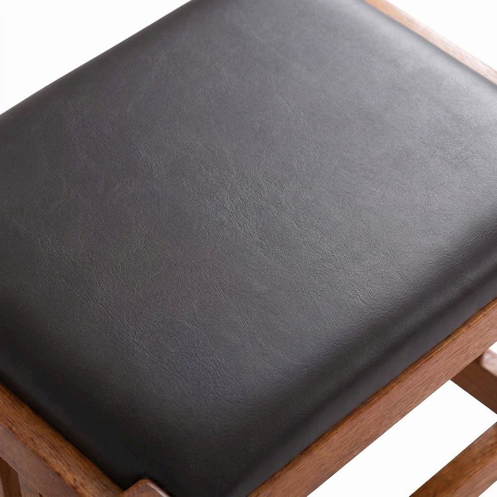 Solid Wood Small Ottoman Foot Stool with Spindles, Michael's Cherry