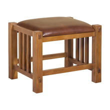Solid Wood Mission Spindle Bar Stool, Leather Seat, Michael's Cherry