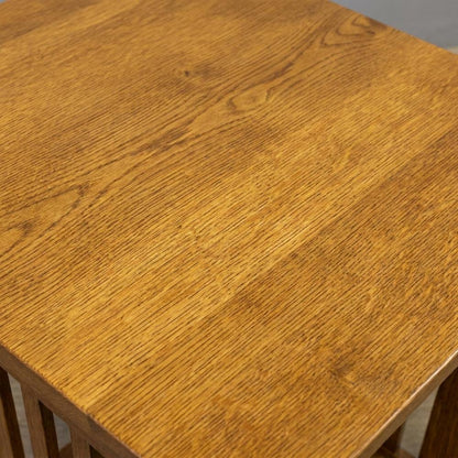 Solid Wood Mission-Style End Table with Drawer for Living Room, Walnut