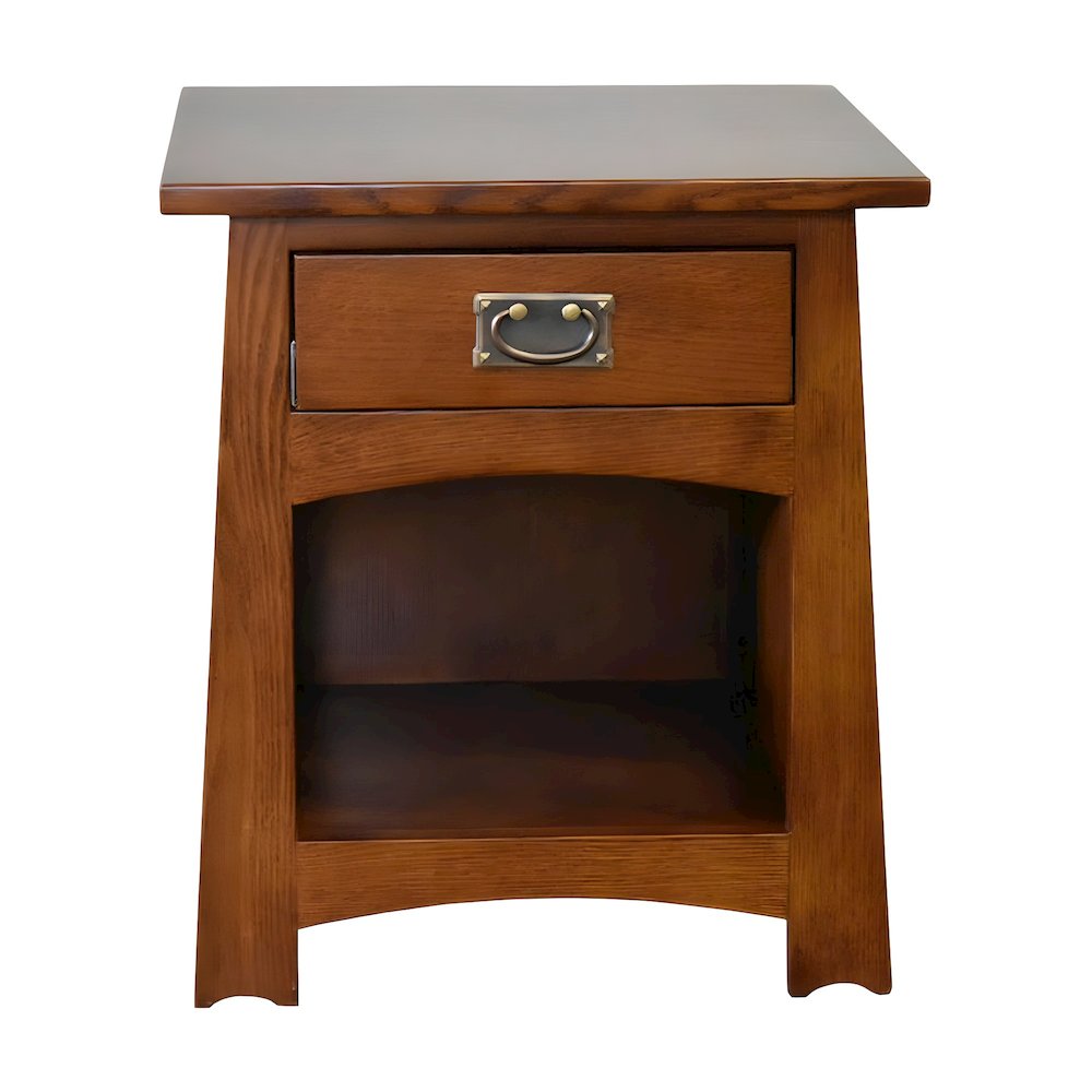 Solid Quarter Sawn Oak Mission Keyhole Side Table, Michael's Cherry
