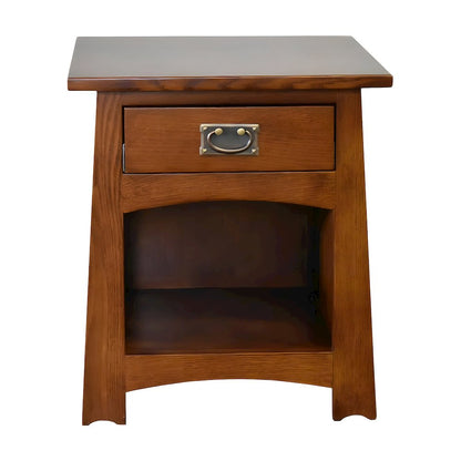 Solid Quarter Sawn Oak Mission Keyhole Side Table, Michael's Cherry
