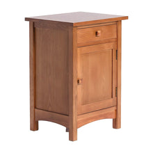 Solid Wood Mission Nightstand with Door and Drawer, Michael's Cherry