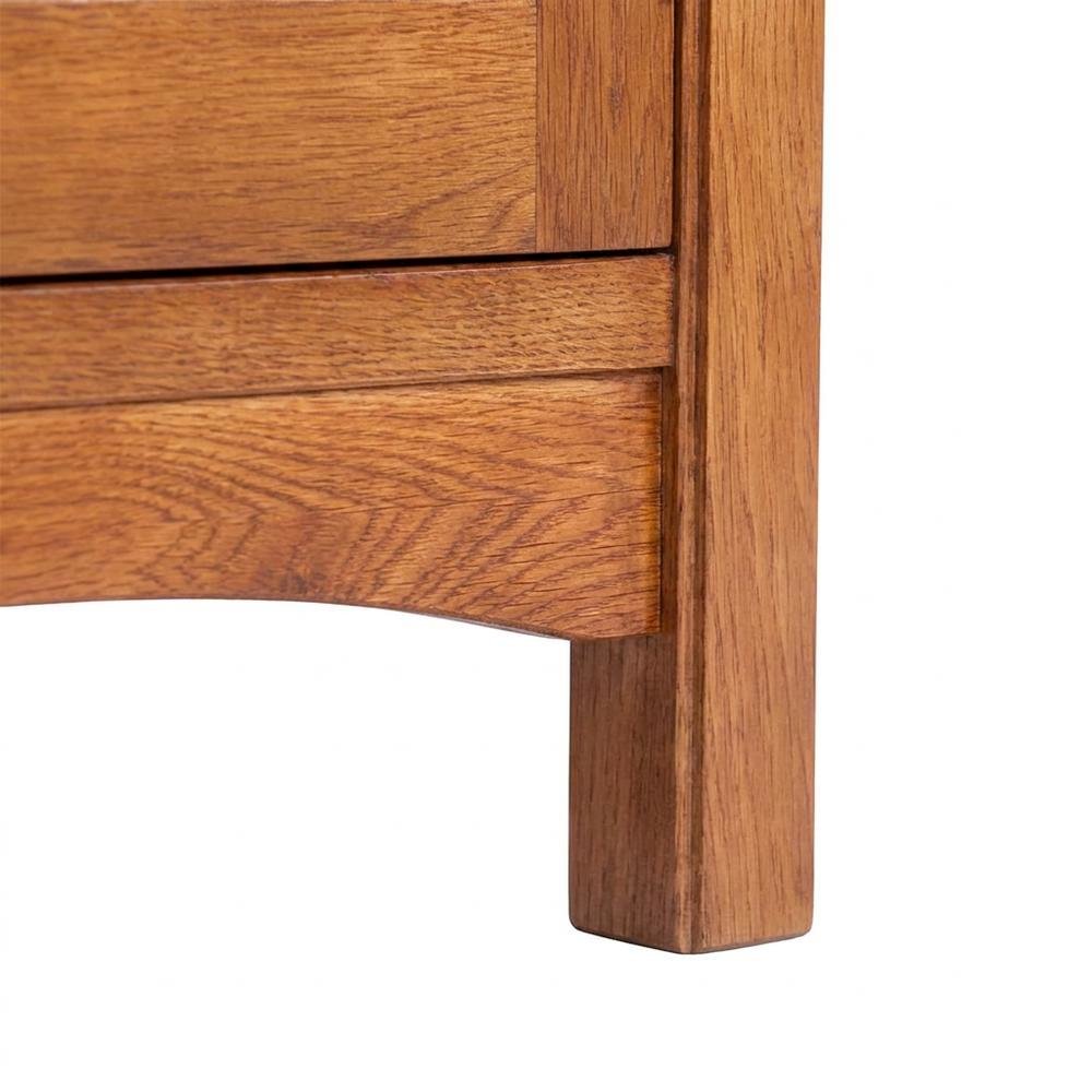 Solid Wood Mission Nightstand with Door and Drawer, Michael's Cherry