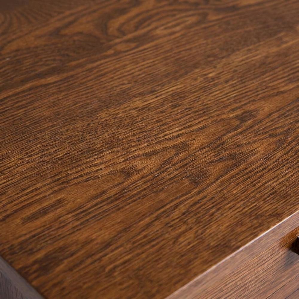 Mission Style Solid Wood Nightstand with Door and Drawer, Bedside Table, Walnut