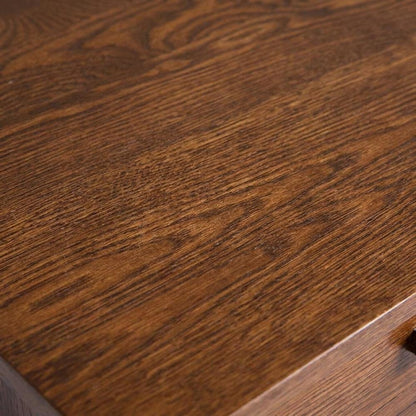Mission Style Solid Wood Nightstand with Door and Drawer, Bedside Table, Walnut