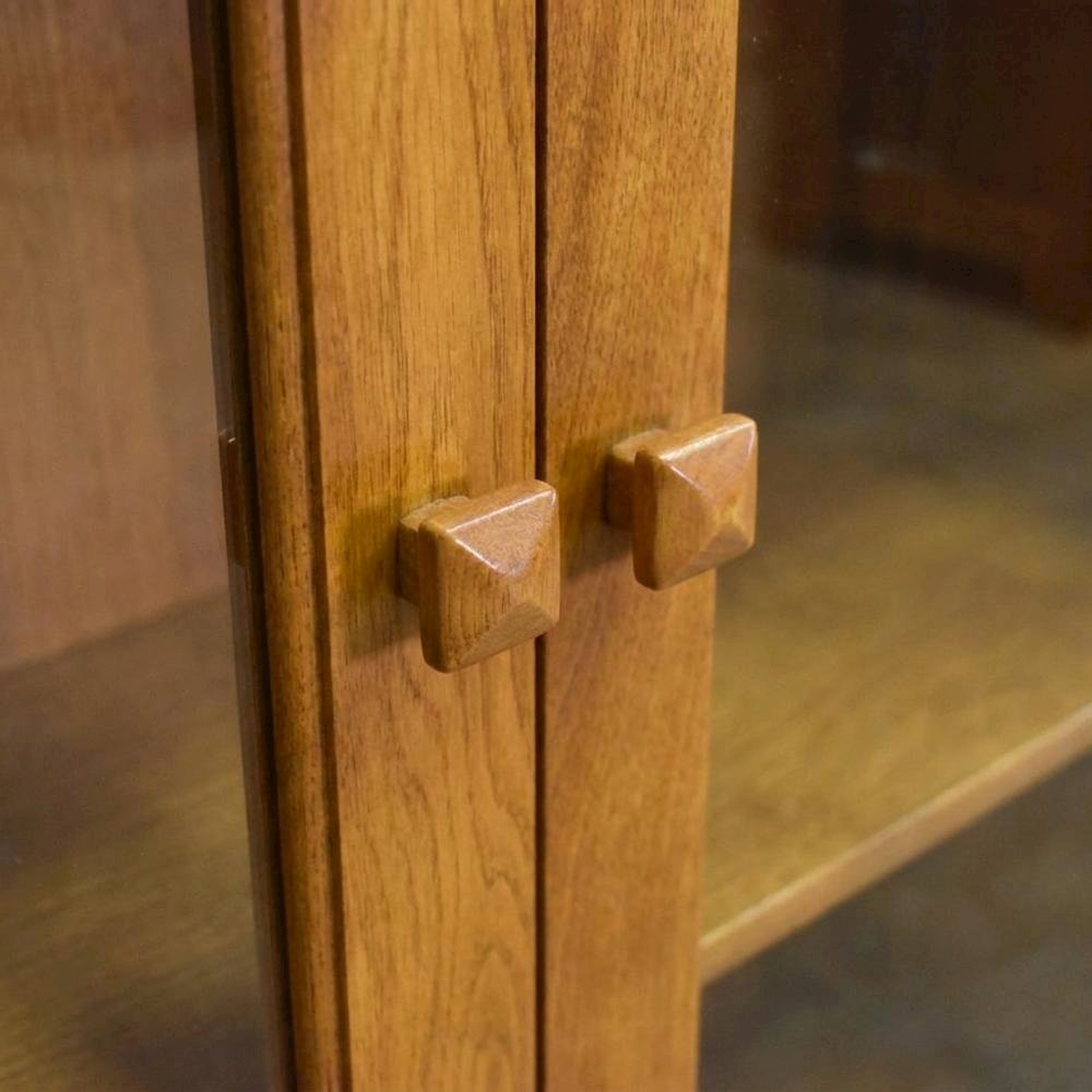 Solid Wood Mission Bookcase with Doors and Shelves, Michael's Cherry