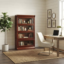 Solid Wood Barrister Bookcase, Beveled Glass Doors, Michael's Cherry