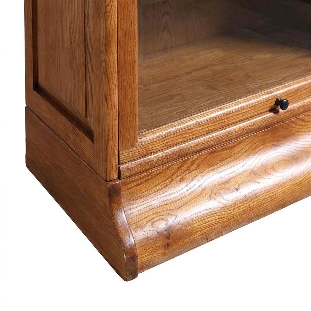 Solid Wood Barrister Bookcase, Beveled Glass Doors, Michael's Cherry