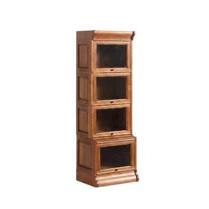 Solid Wood Mission Barrister Bookcase with Glass Doors, Michael's Cherry