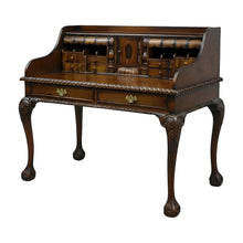 Solid Wood Secretary Desk with Drawers for Home Office, Brown
