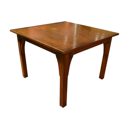 Solid Wood Mission Style Square Dining Table, Small Kitchen, Walnut
