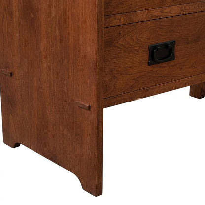 Solid Oak Mission Style Small Secretary Writing Desk, Michael's Cherry
