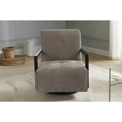 Linea Collection Modern Swivel Arm Chair - Gray