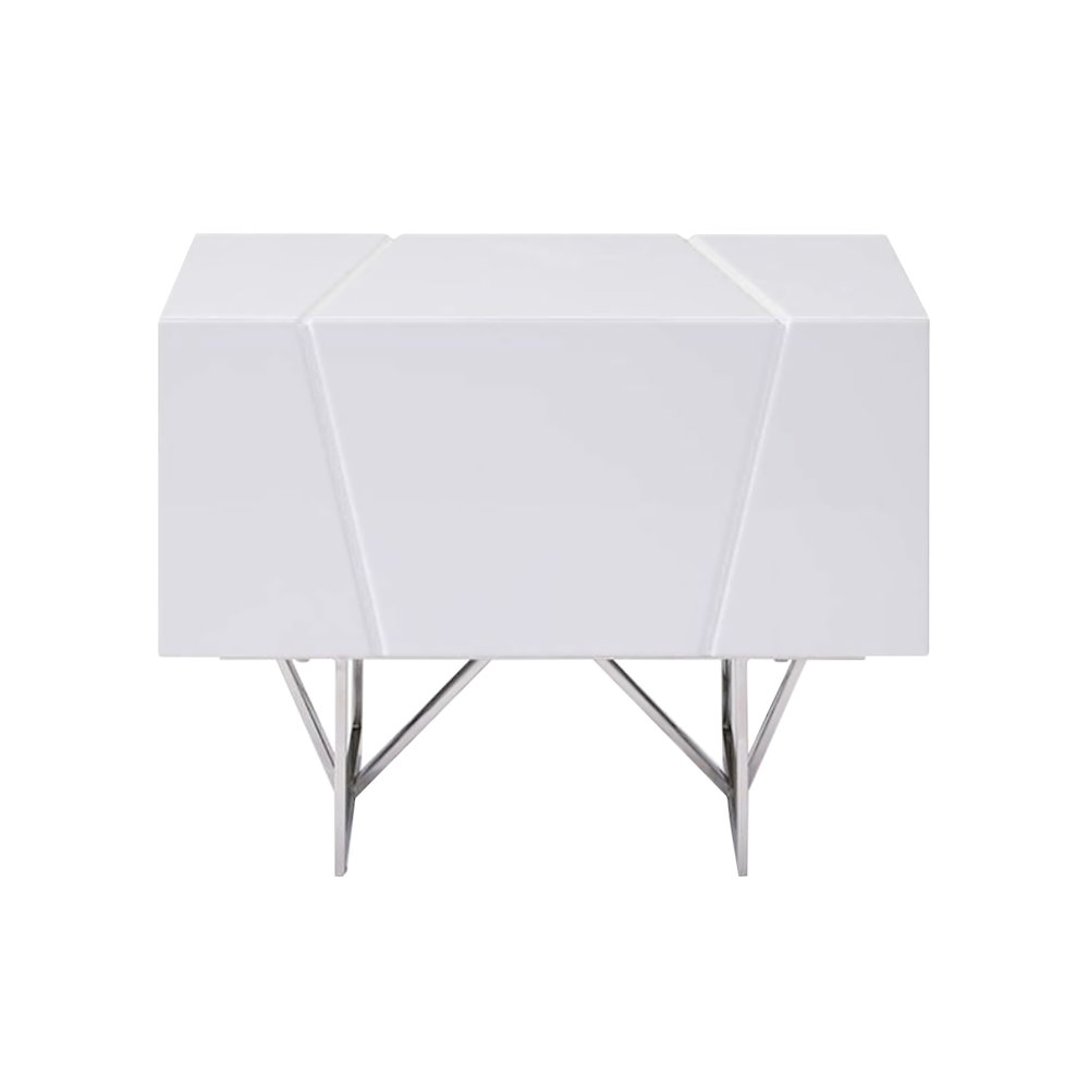 Modrest Chrysler Modern White Nightstand